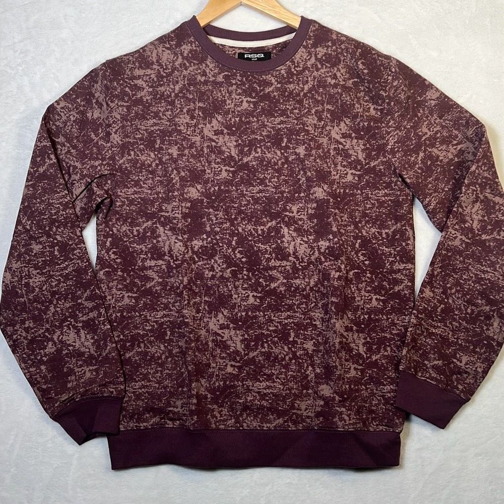 RSQ Acid Wash Crewneck pullover Sweatshirt- NWT- Men Small‎